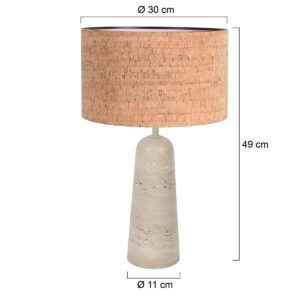 tafellampmetkurkenkapeneleganttravertinonderstelannelighttravino-7