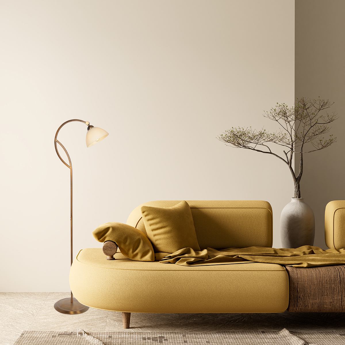 vloerlampmetbronzenframeenglazensierkapsteinhaueranthea-2