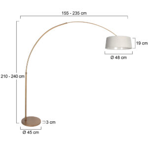warmbronzenbooglampmetcrèmekleurigelinnenkapsteinhauersparkledlight-7