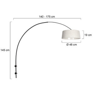 zwarteboogwandlampmetcrèmekleurigelinnenkapsteinhauersparkledlight-7