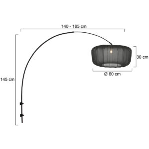 steinhauer-wandlamp-sparkledlight-zwart-metaaltextiel-leeslamp-e27-4410zw-1