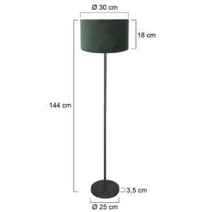 mexlite-vloerlamp-noor-groenzwart-metaaltextiel-ø30cm-e27-4445zw-1