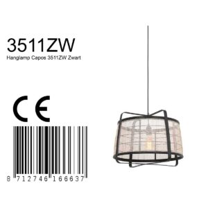 annelighting-hanglamp-capos-zwart-houtstof-ø48cm-e27-3511zw-8a