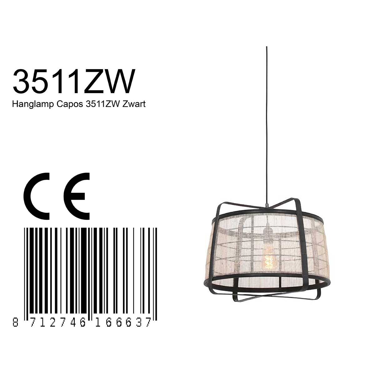 annelighting-hanglamp-capos-zwart-houtstof-ø48cm-e27-3511zw-8a