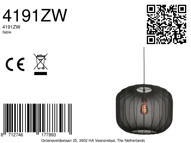 annelighting-hanglamp-sable-zwart-linnenmetaal-ø45cm-e27-4191zw-8a