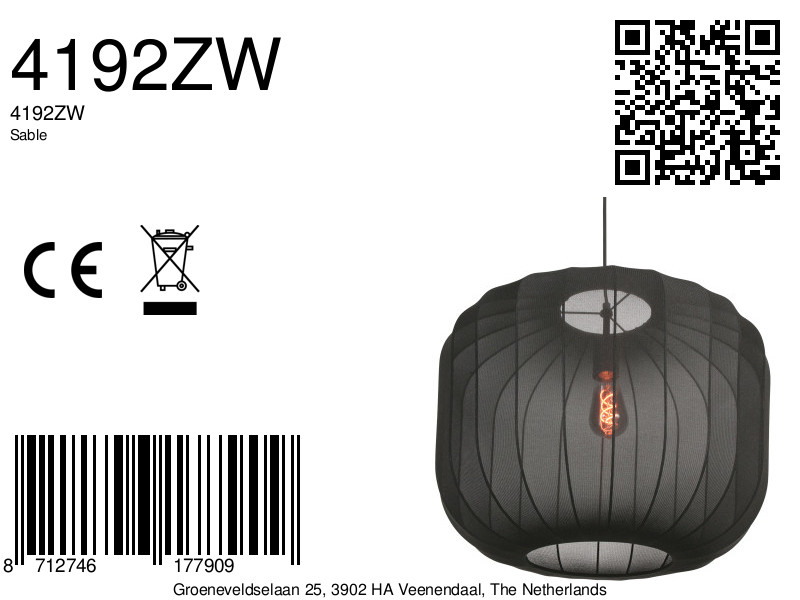 annelighting-hanglamp-sable-zwart-linnenmetaal-ø55cm-e27-4192zw-8a