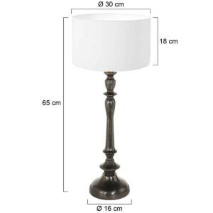 annelighting-tafellamp-bois-zwart-houtlinnen-ø30cm-e27-3764zw-7