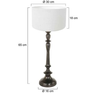 annelighting-tafellamp-bois-zwart-houtlinnen-ø30cm-e27-3769zw-7