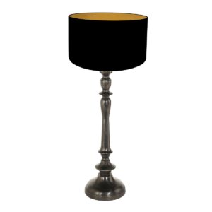 annelighting-tafellamp-bois-zwart-houtlinnen-ø30cm-e27-3983zw-1