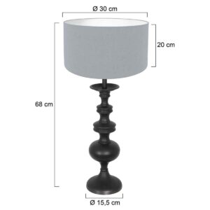 annelighting-tafellamp-lyons-zwart-houtlinnen-ø30cm-e27-3952zw-7