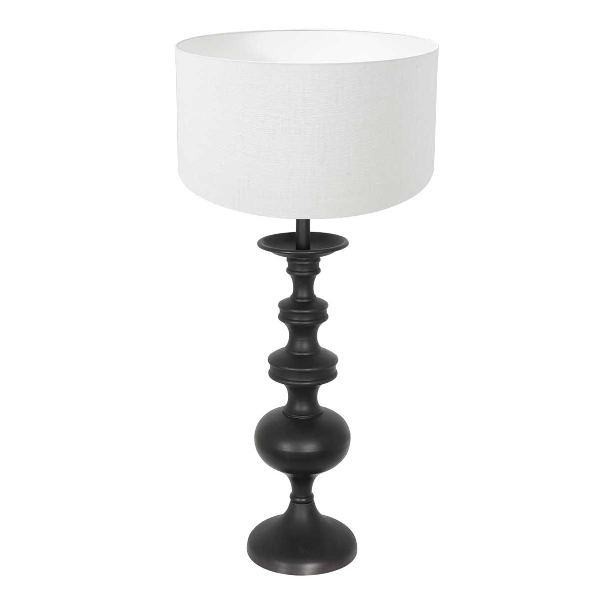 annelighting-tafellamp-lyons-zwart-houtlinnen-ø40cm-e27-3485zw-1
