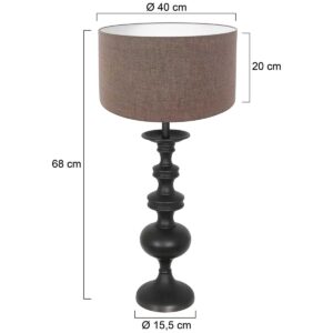 annelighting-tafellamp-lyons-zwart-houtlinnen-ø40cm-e27-3486zw-7