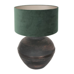 annelighting-tafellamp-lyons-zwart-houtstof-ø40cm-e27-3473zw-0