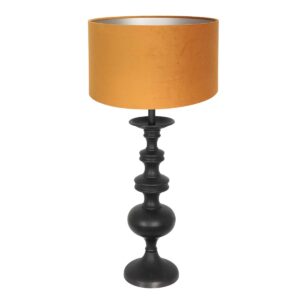 annelighting-tafellamp-lyons-zwart-houtveloursstof-ø40cm-e27-3484zw-0