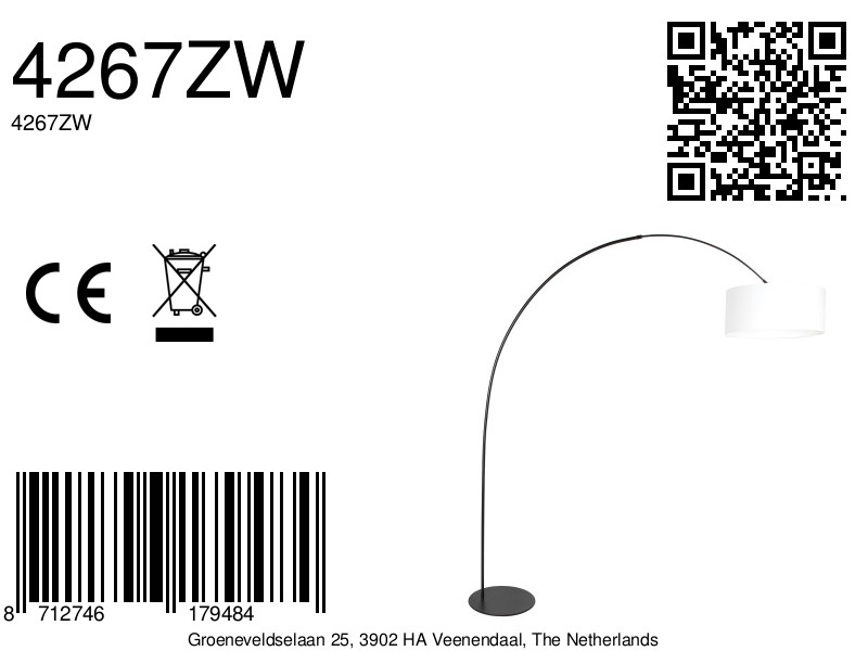 annelighting-vloerlamp-curve-witzwart-metaal-booglamp-e27-4267zw-8a