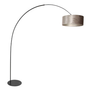 annelighting-vloerlamp-curve-zilverzwart-metaal-booglamp-e27-4263zw-0