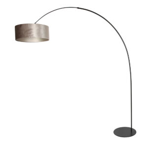 annelighting-vloerlamp-curve-zilverzwart-metaal-booglamp-e27-4263zw-1