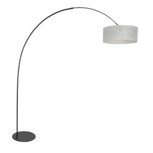 annelighting-vloerlamp-curve-zilverzwart-metaal-booglamp-e27-4266zw-0