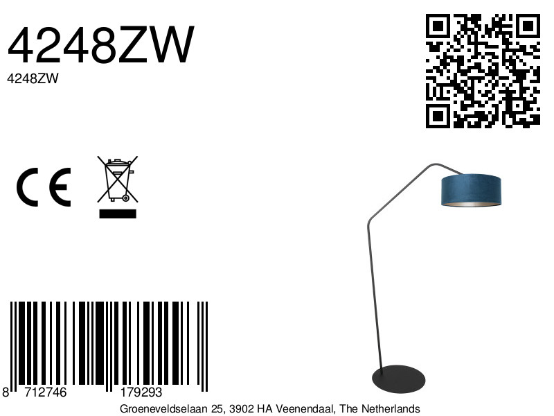 annelighting-vloerlamp-zigzag-blauwzwart-metaal-booglamp-e27-4248zw-8a