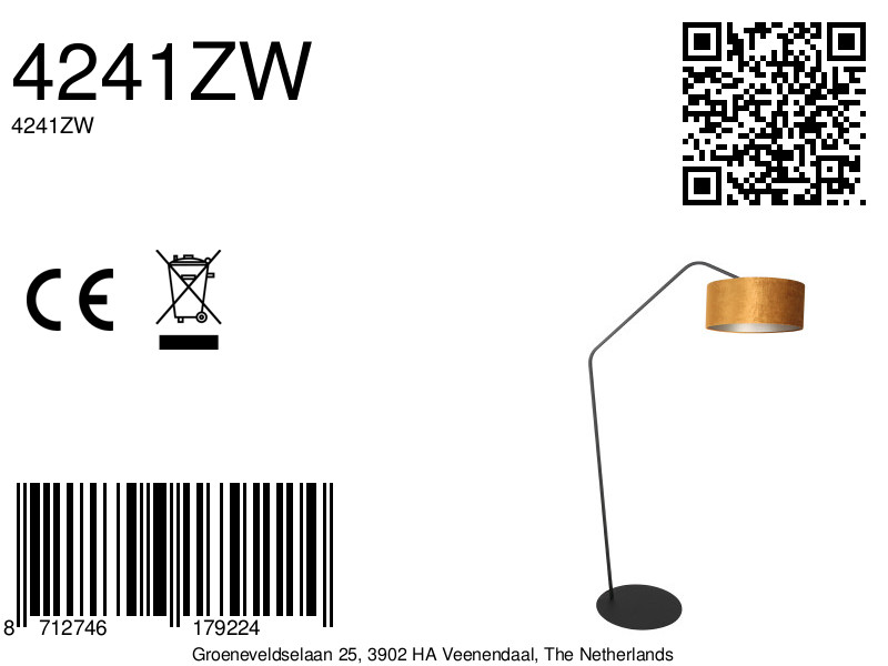 annelighting-vloerlamp-zigzag-goudzwart-metaal-booglamp-e27-4241zw-8a