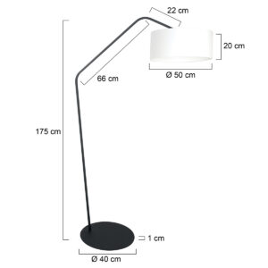 annelighting-vloerlamp-zigzag-witzwart-metaal-booglamp-e27-4244zw-7