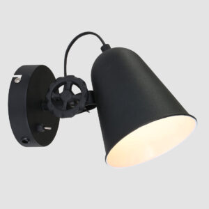 annelighting-wandlamp-dolphin-zwart-metaal-opbouwspot-e27-1323zw-10