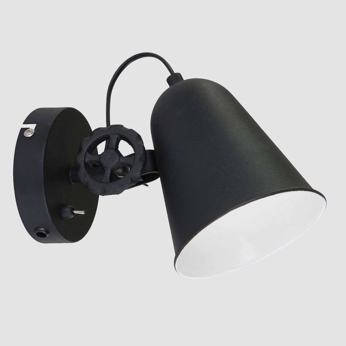 annelighting-wandlamp-dolphin-zwart-metaal-opbouwspot-e27-1323zw-11