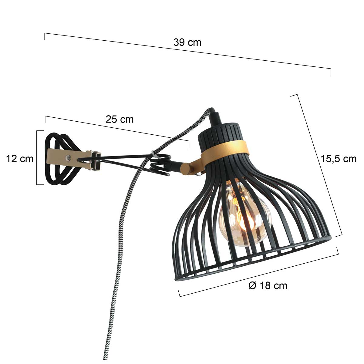 annelighting-wandlamp-dunbar-zwart-metaal-draadlamp-e27-3093zw-7