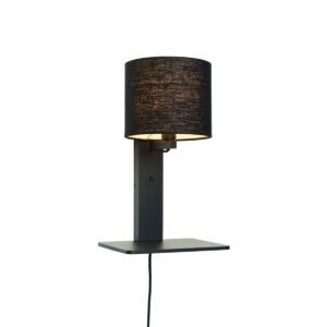 good&mojo-wandlamp-andes-zwart-bamboelinnen-bedlampje-e14-andes/w1/b/1815/b-0