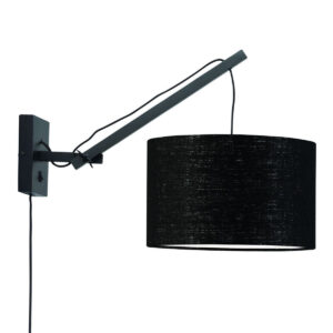 good&mojo-wandlamp-andes-zwart-bamboelinnen-ø32cm-e27-andes/w2/b/3220/b-0