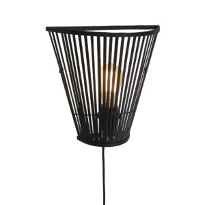 good&mojo-wandlamp-merapi-zwart-bamboemetaal-bedlampje-e27-merapi/w30/b-0