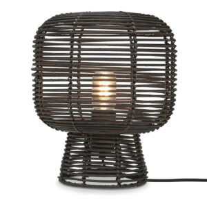 good&mojo-tafellamp-tanami-zwart-rotan-ø27cm-e27-tanami/t30/b-0