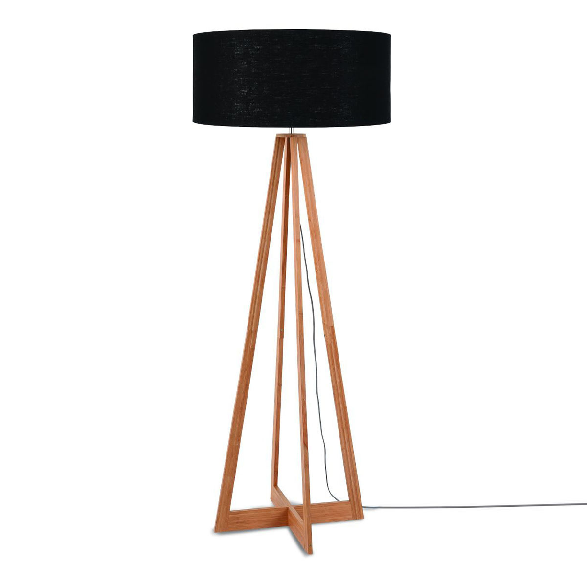 good&mojo-vloerlamp-everest-zwart-bamboelinnen-ø60cm-e27-everest/f/6030/b-0
