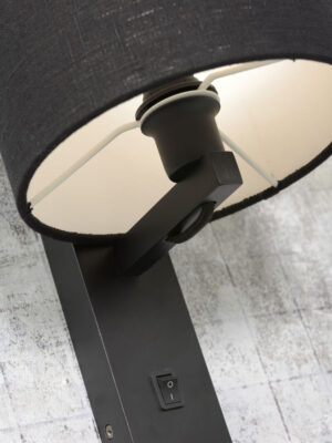 good&mojo-wandlamp-andes-zwart-bamboelinnen-bedlampje-e14-andes/w1/b/1815/b-06