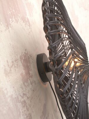 good&mojo-wandlamp-zanzibar-zwart-metaalrotan-ø40cm-e27-zanzibar/w/4012/b-09