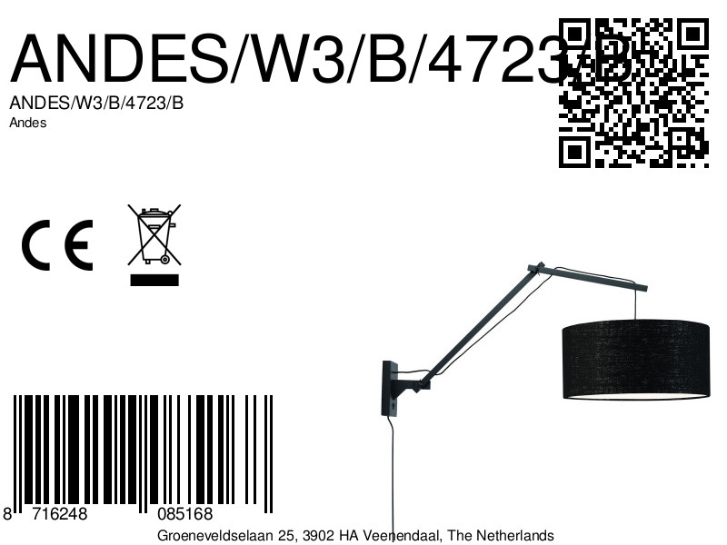 good&mojo-wandlamp-andes-zwart-bamboelinnen-ø47cm-e27-andes/w3/b/4723/b-8a