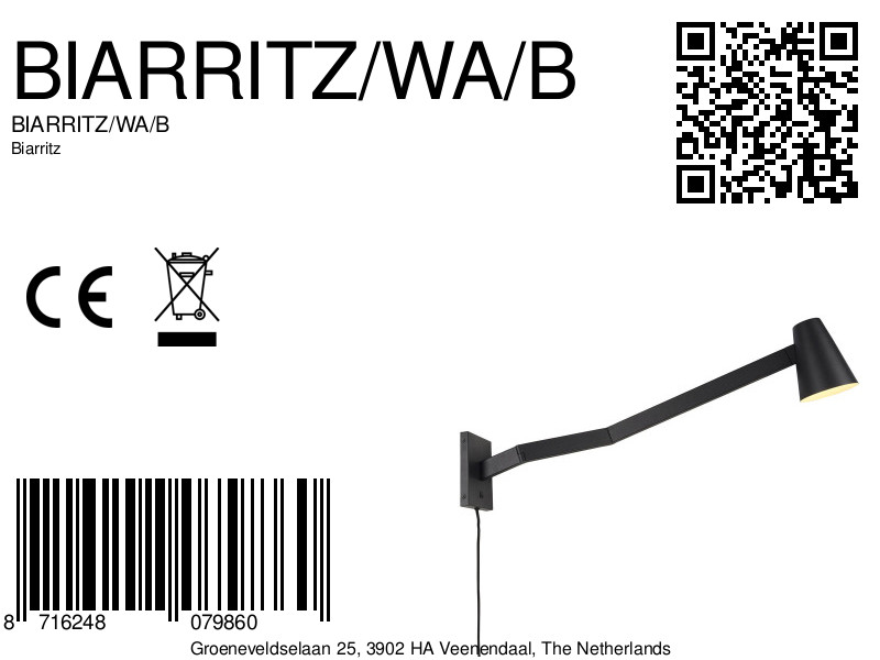 it'saboutromi-wandlamp-biarritz-zwart-metaal-bedlampje-e14-biarritz/wa/b-8a