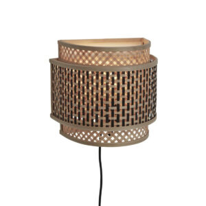 good&mojo-wandlamp-bhutan-naturel/zwart-bamboe-e27-bhutan/w24/bn-0