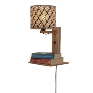 good&mojo-wandlamp-java-naturel/zwart-bamboe-ø18cm-e14-java/w1/n/1815/bn-0