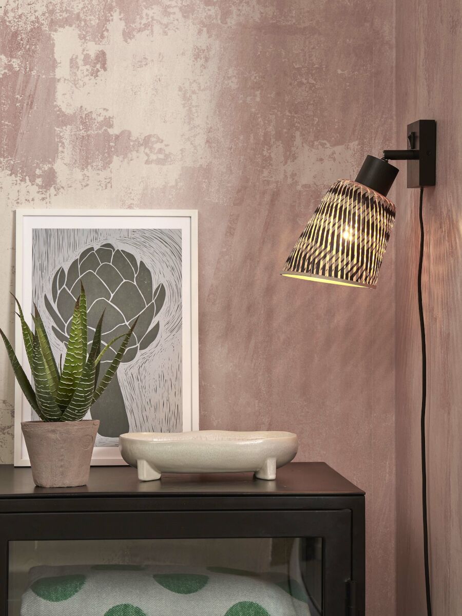 good&mojo-wandlamp-java-naturel/zwart-bamboe-ø15cm-e27-java/w/b/15/bn-02