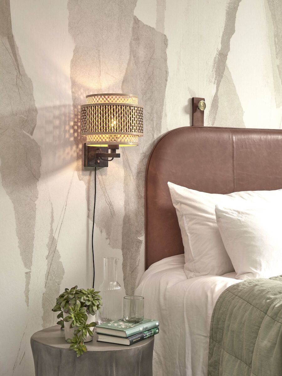 good&mojo-wandlamp-bhutan-naturel/zwart-bamboe-ø25cm-e27-bhutan/w/b/2520/bn-03