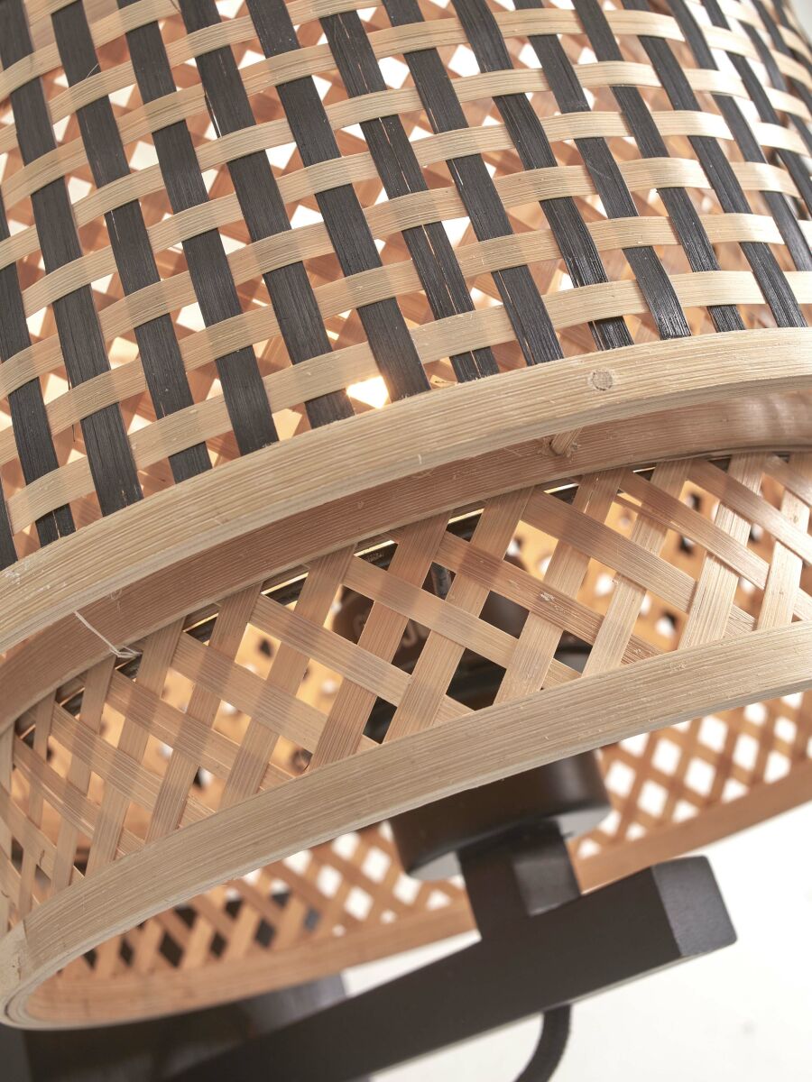good&mojo-wandlamp-bhutan-naturel/zwart-bamboe-ø25cm-e27-bhutan/w/b/2520/bn-04