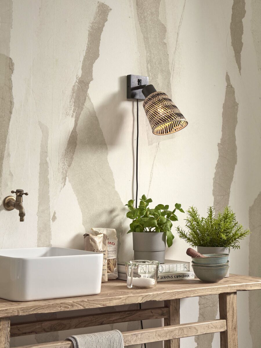 good&mojo-wandlamp-java-naturel/zwart-bamboe-ø15cm-e27-java/w/b/15/bn-04