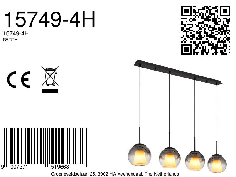 globo-hanglamp-barry-zwart-glas-groteeettafellamp-e27-15749-4h-8a