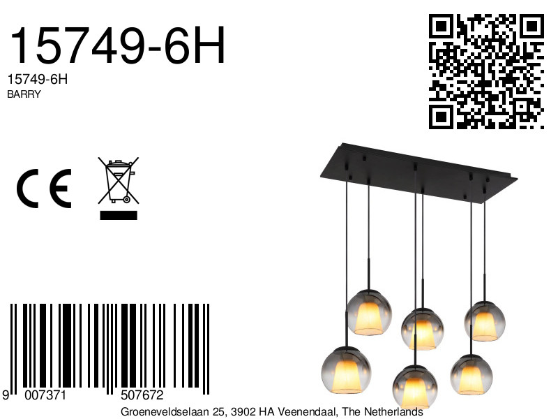 globo-hanglamp-barry-zwart-glas-groteeettafellamp-e27-15749-6h-8a