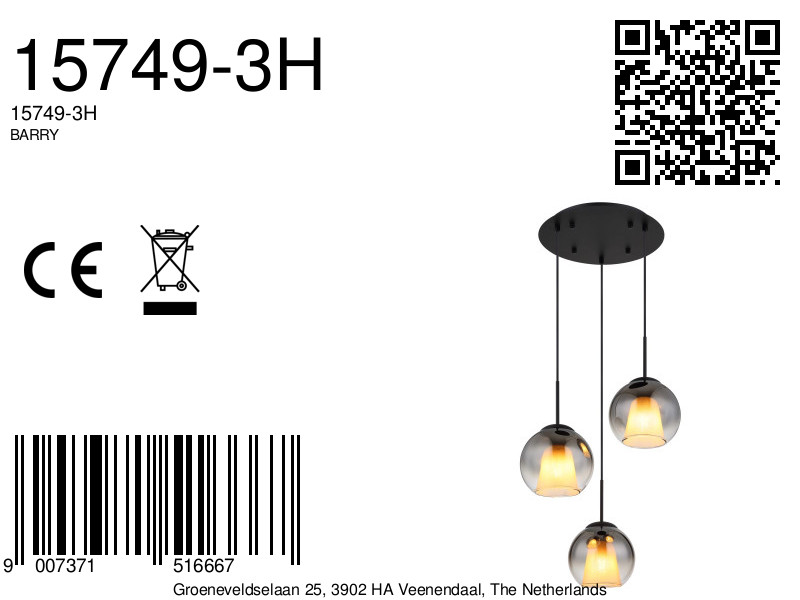 globo-hanglamp-barry-zwart-glas-ø45cm-e27-15749-3h-8a