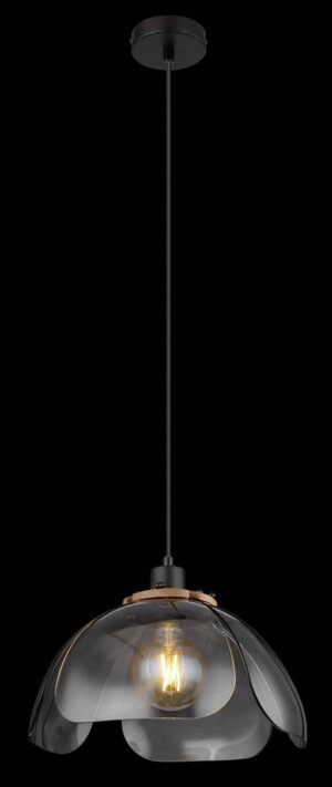 globo-hanglamp-dawar-zwart-glassmokeglas-ø34cm-e27-15785-2