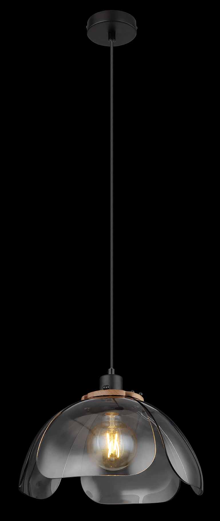 globo-hanglamp-dawar-zwart-glassmokeglas-ø34cm-e27-15785-2