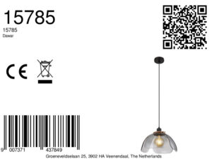 globo-hanglamp-dawar-zwart-glassmokeglas-ø34cm-e27-15785-8a