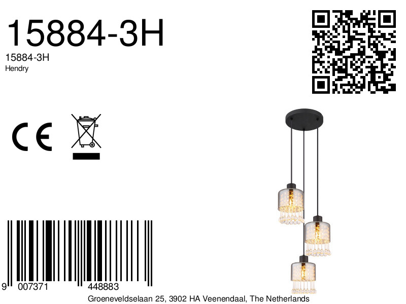 globo-hanglamp-hendry-zwart-glas-ø33cm-e27-15884-3h-8a